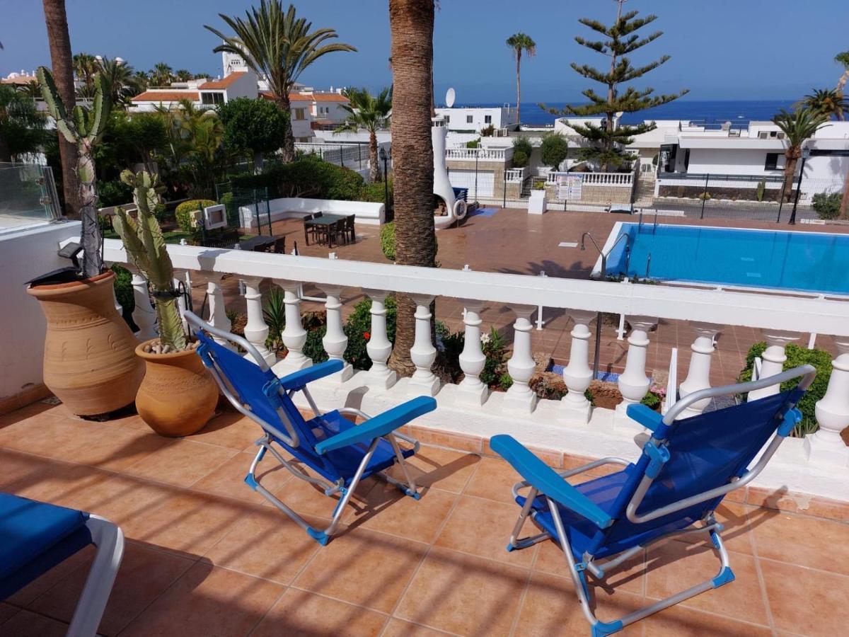 First Line Villa Floor Studio Apartment With Amazing Sea View Air Conditioned Just 50M From The Beach Costa Adeje  Buitenkant foto